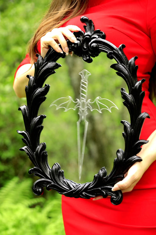 Hand-Engraved Dagger Mirror