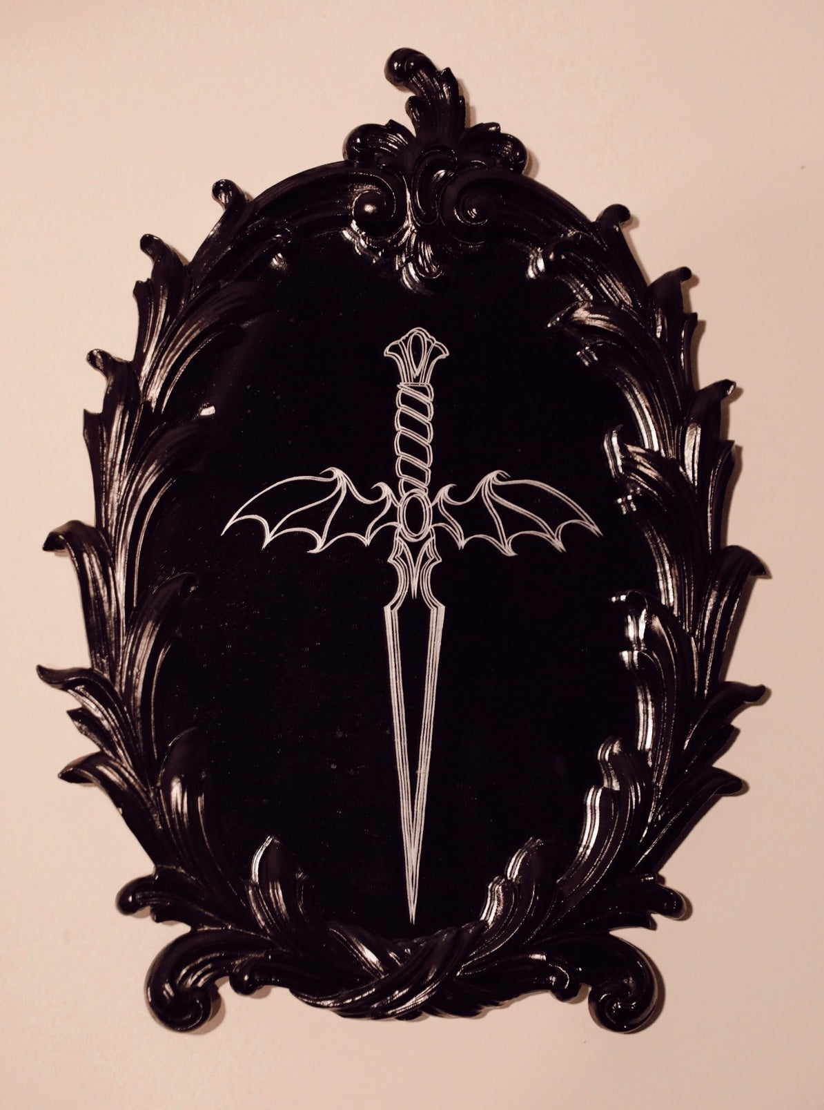 Hand-Engraved Dagger Mirror